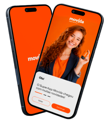 Aplicativo Movida em smartphones
